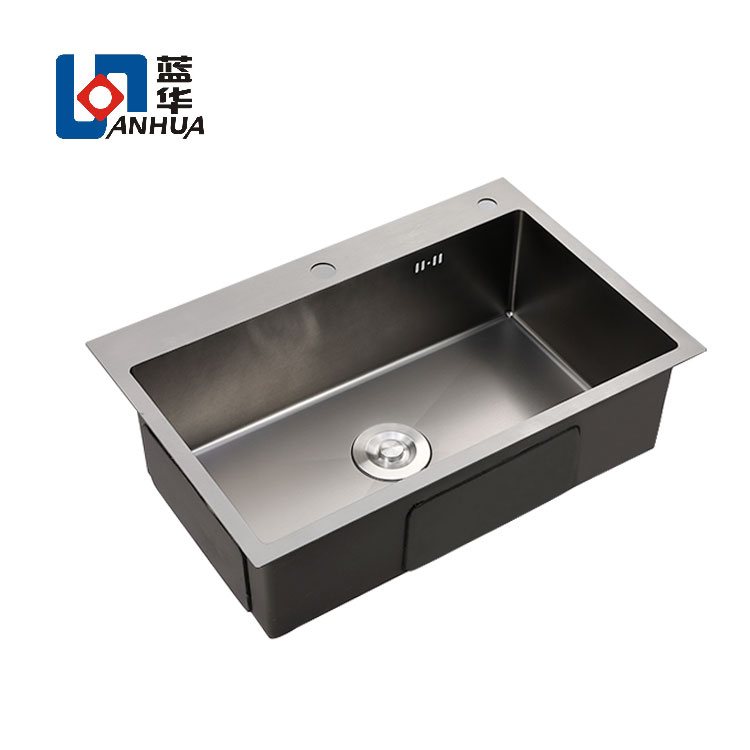 Nano black single bowl SS304 kitchen sink