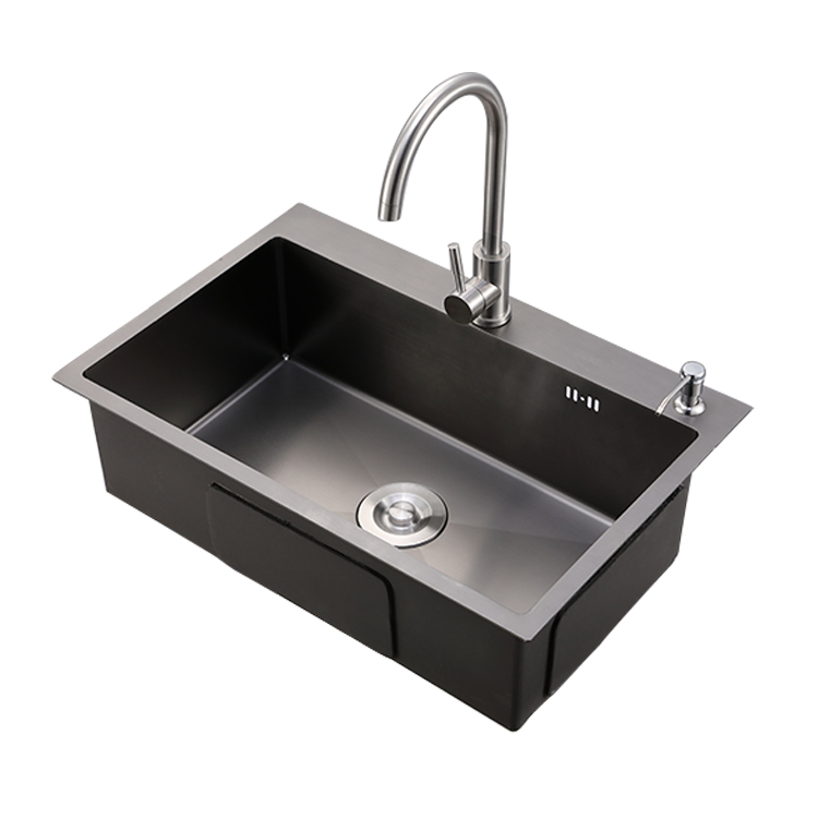 Nano black single bowl SS304 kitchen sink