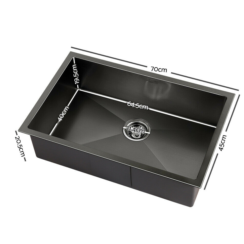 High quality SUS304 Nano Black Stainless Steel Kitchen Sink 