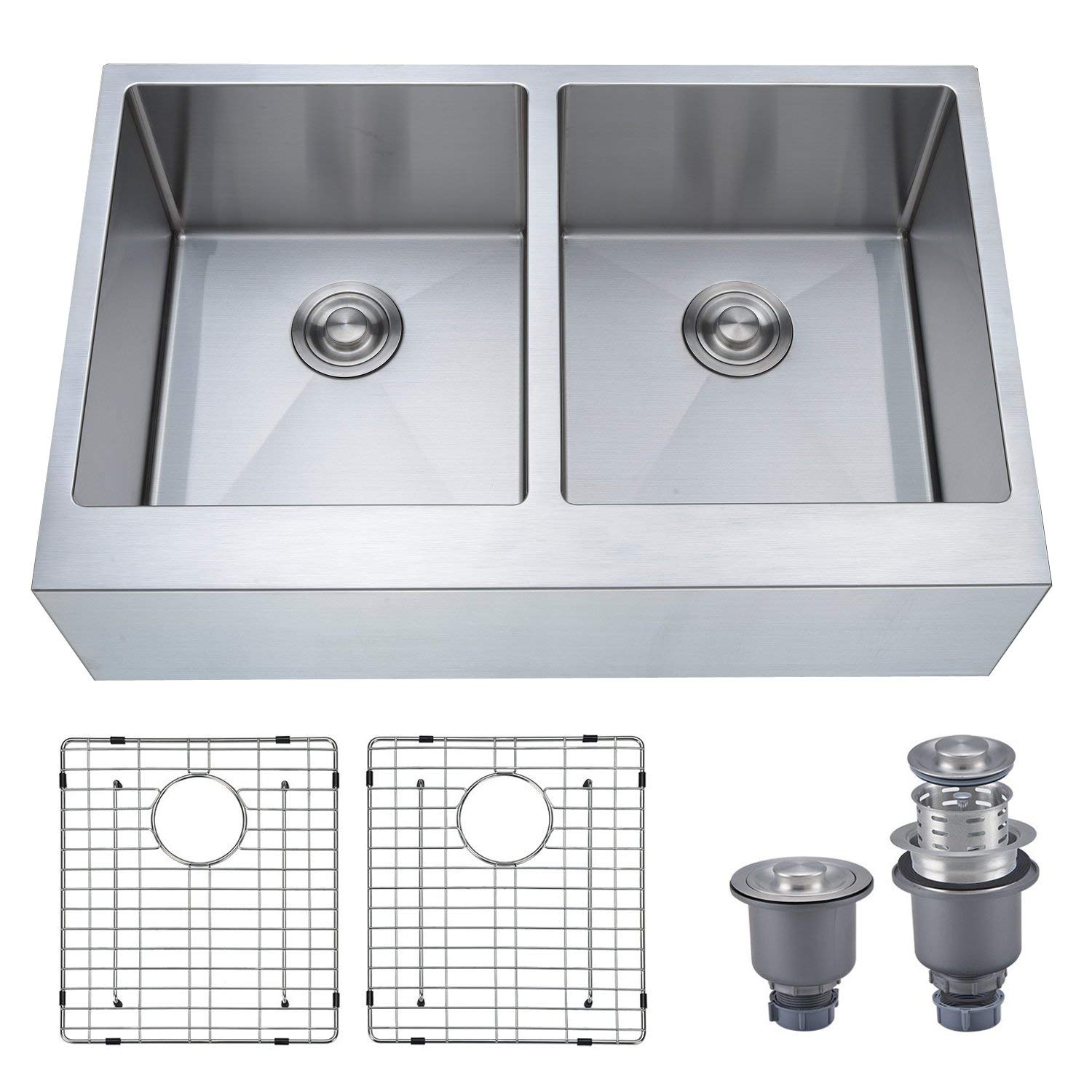 stainless steel farmhouse kitchen sink