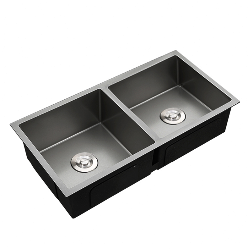 Luxury Nano Finish SS Undermount Double Bowl Stainless Steel Kitchen Sink