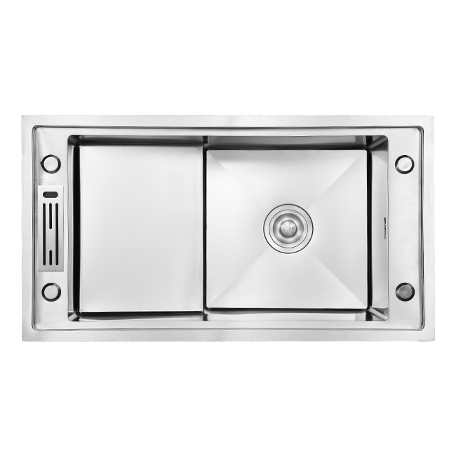 Handmade 304 stainless steel kitchen sinks with drainboard